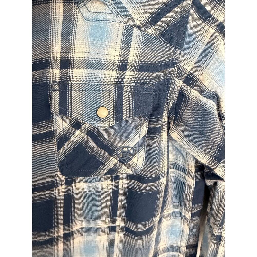 ARIAT Retro Fit Western Cowgirl Plaid Button Down Women's Shirt Size Large - Picture 3 of 8